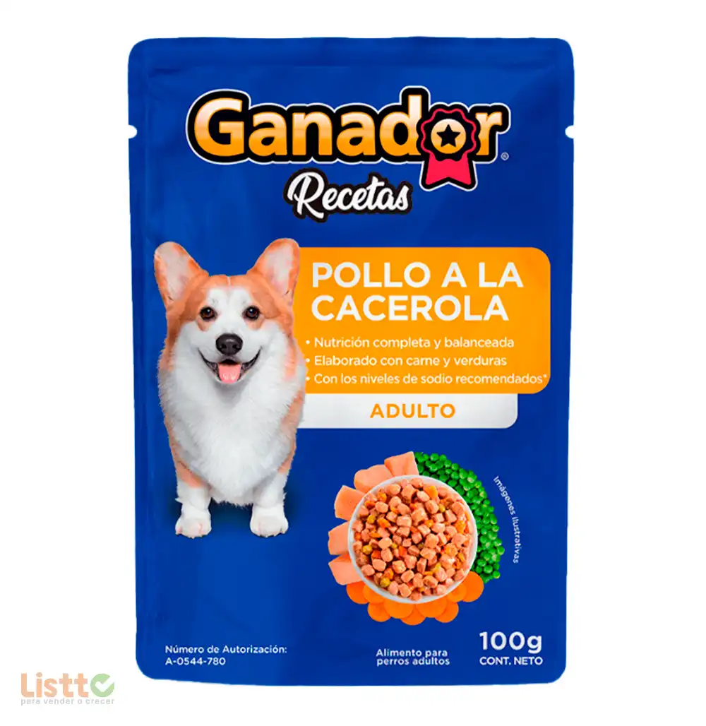 Alimento Ganador Pollo A La Cacerola 100 gr.