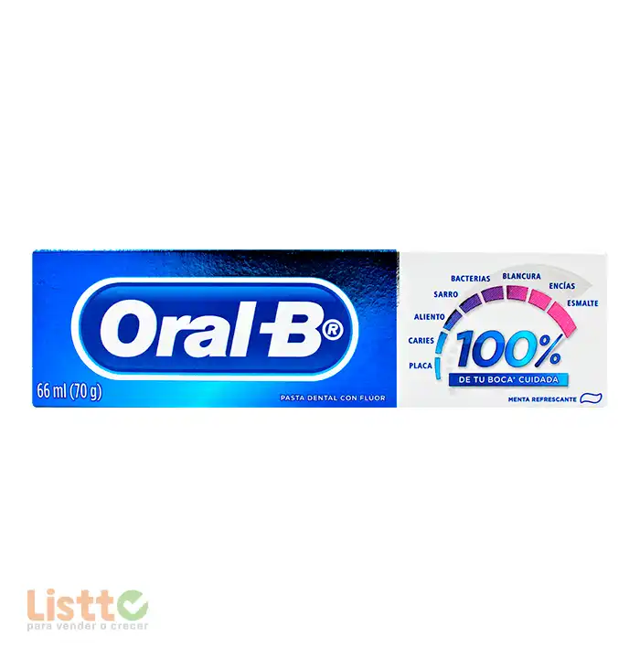Crema Dental Oral B 100% 66 ml.