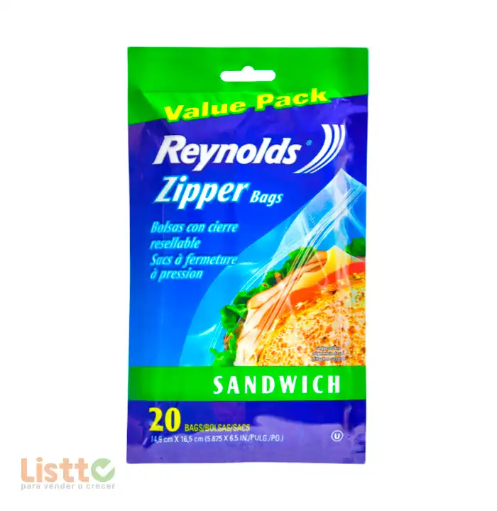 Bolsa Plástico Reynolds Sándwich 20 Pz.