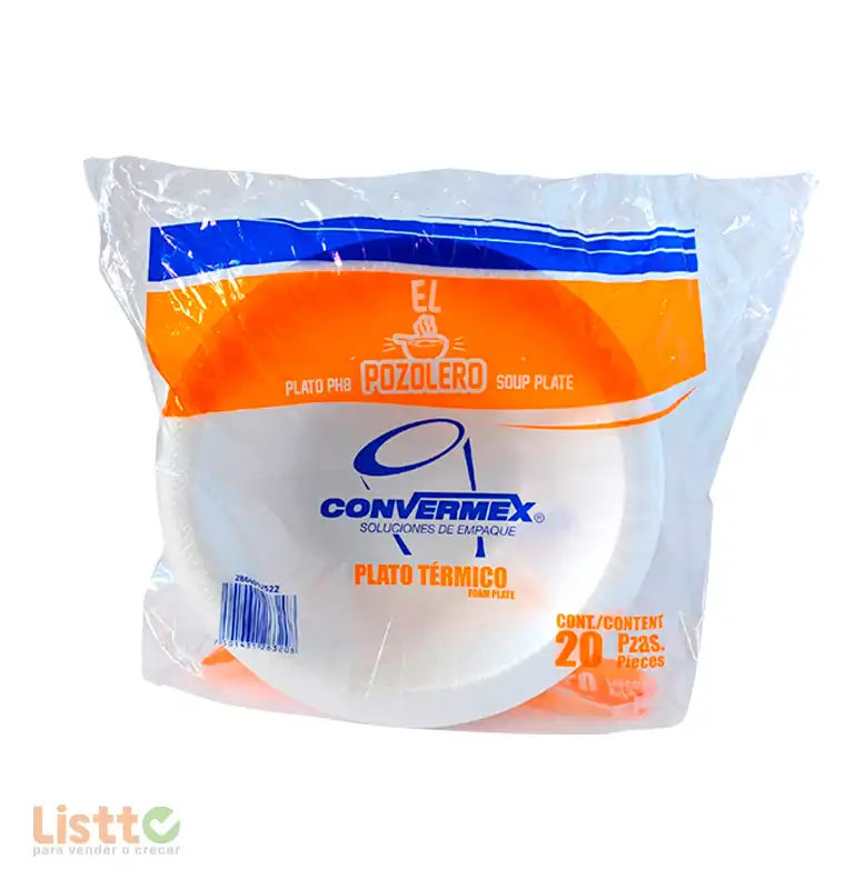 Plato Térmico Convermex Ph8 20 pz.
