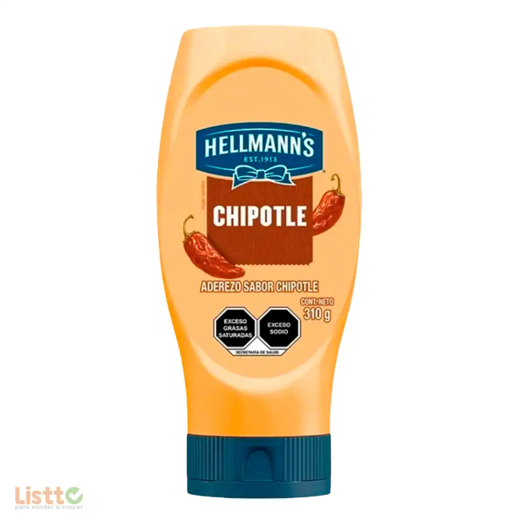 Mayonesa Hellmanns Chipotle Squeezable 340 gr.