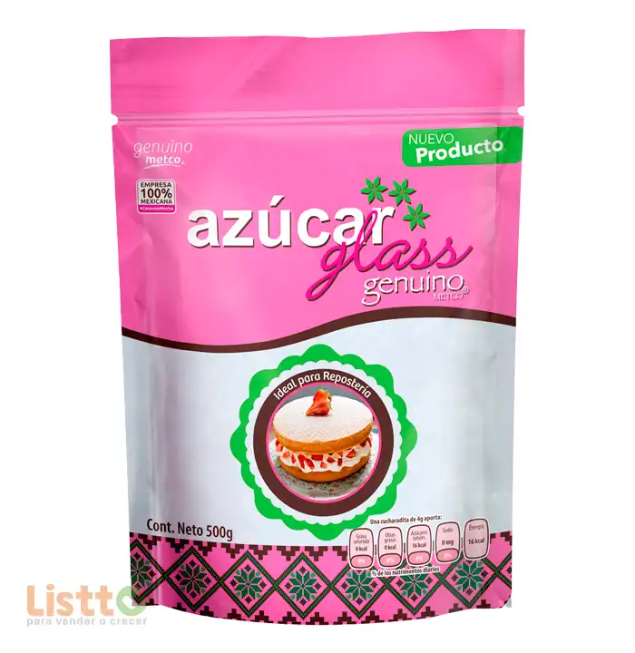 Azúcar Glass Genuino Metco 500 gr.