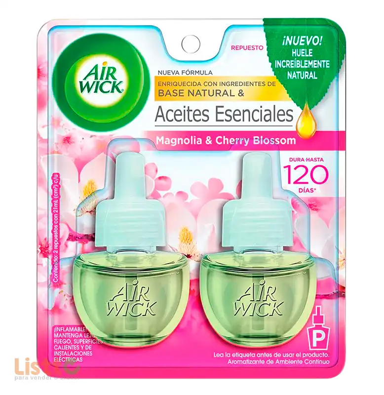 Aromatizante Air Wick Magnolia Cherry Repuesto 2/21 ml.