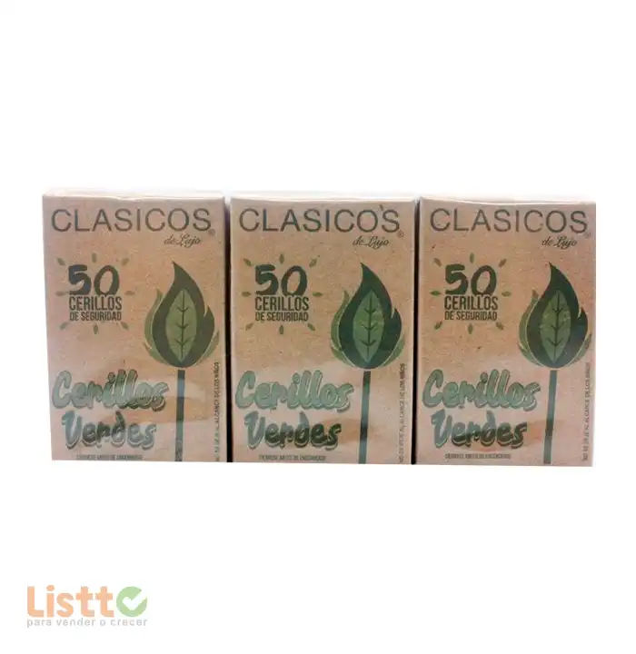 Cerillos Clásicos de Lujo Verde 10 pz.