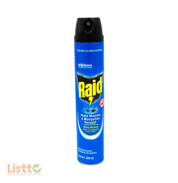 Insecticida Raid Mata Moscas y Mosquitos 400 ml.