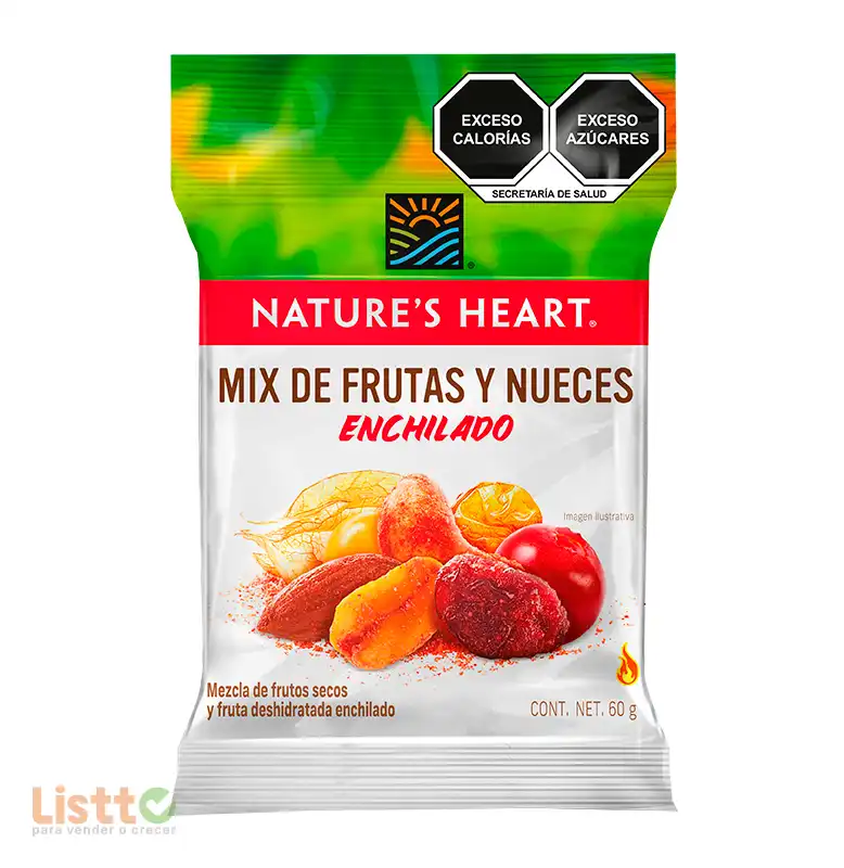 Natures Heart Mix Frutas y Nueces Enchilado 60 gr.