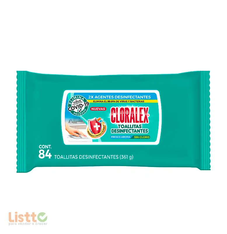 Toallitas Desinfectantes Cloralex 84 pz.