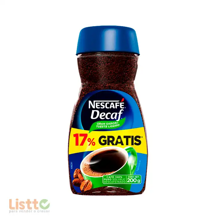 Café Nescafé Decaf 170 Gr + 17% Gratis