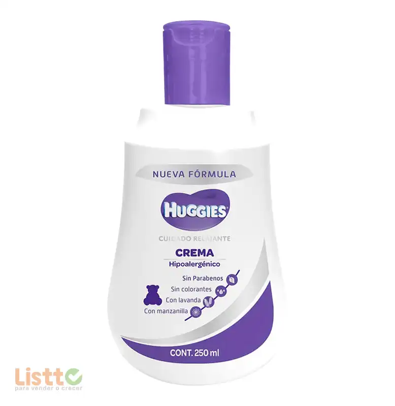 Crema Huggies Cuidado Relajante 250 ml.