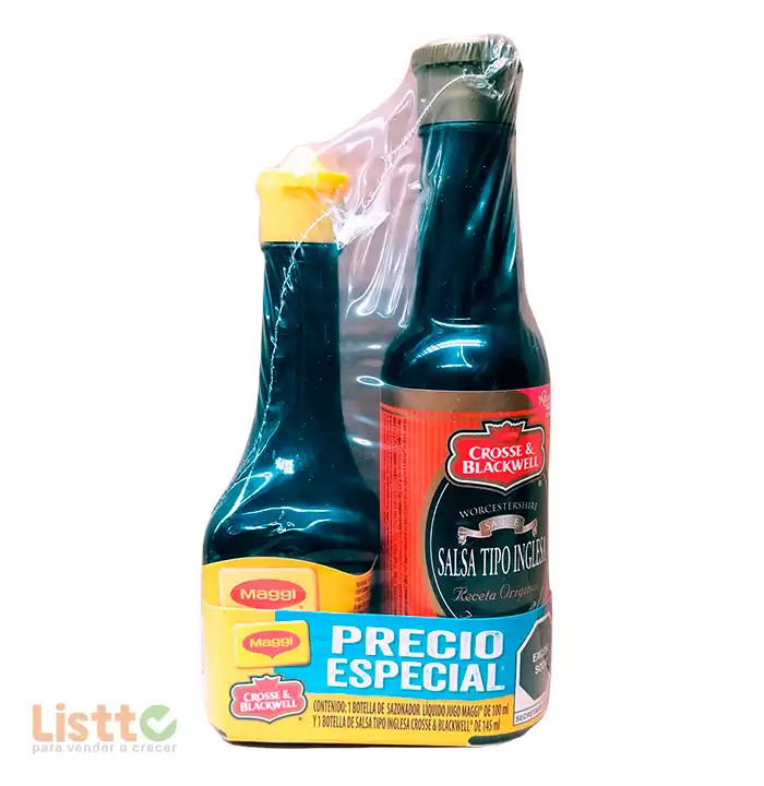 Jugo Maggi 125 ml. + Crosse & Blackwell 160 ml.
