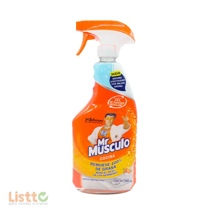 Limpiador Mr. Músculo Cocina Total Naranja 650 ml.