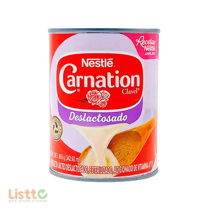 Leche Carnation Deslactosado Lata 360 gr.
