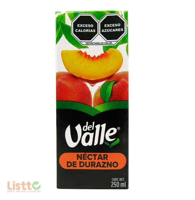 Jugo Néctar Del Valle Durazno Mini Brick 250 ml.
