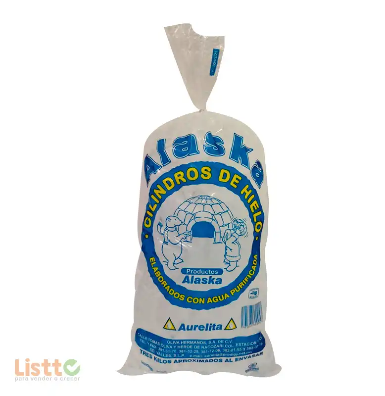Hielo Alaska Cubos 3 kg.