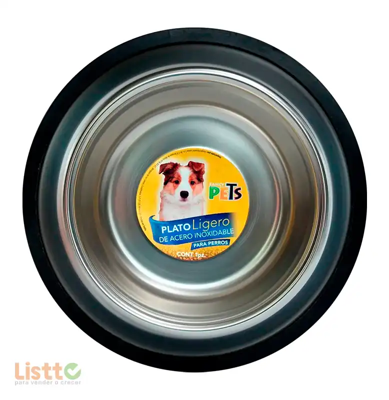 Plato para Perro Fancy Pets de Acero 16 Oz