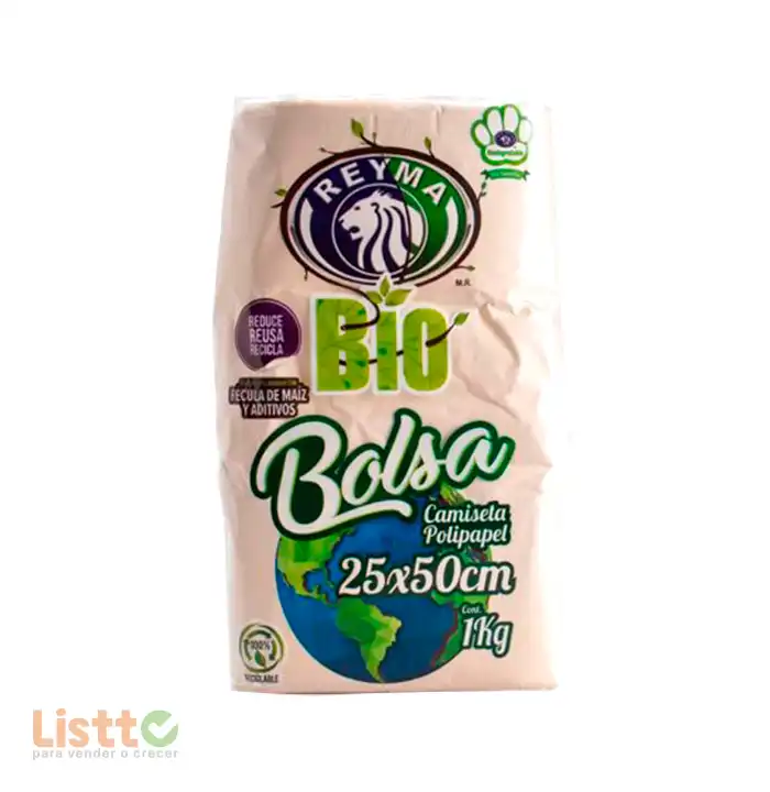 Bolsa Polipapel Reyma Camiseta 25x50 1 kg.