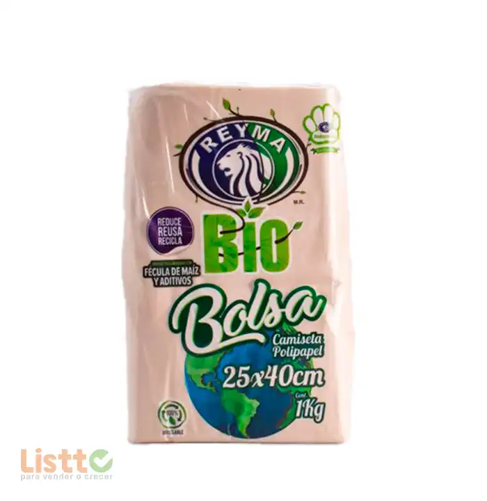 Bolsa Polipapel Reyma Camiseta 25x40 1 kg.