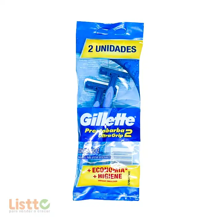 Rastrillo Gillette Prestobarba Ultragrip Bolsa 2 pz.