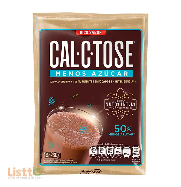 Chocolate Cal-C-Tose 50 % Menos Azúcar Bolsa 280 gr.