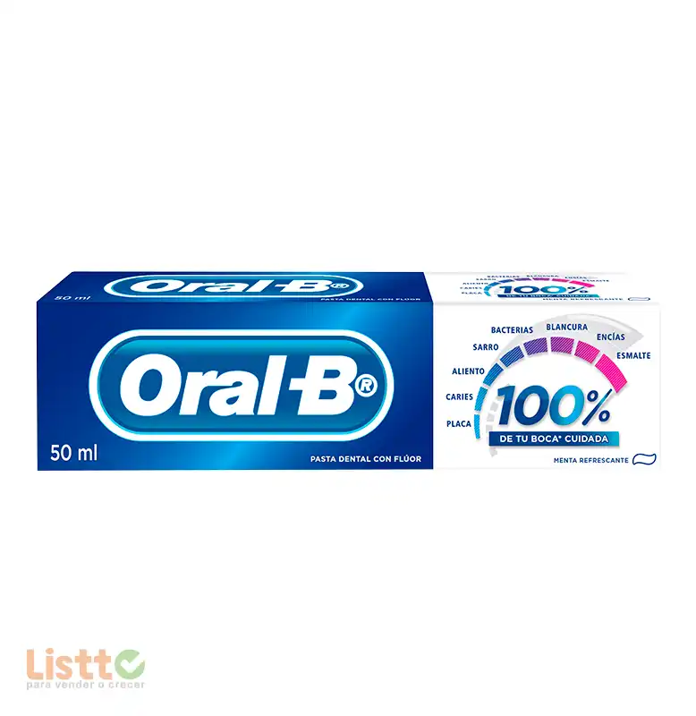 Crema Dental Oral B 100% 50 ml.
