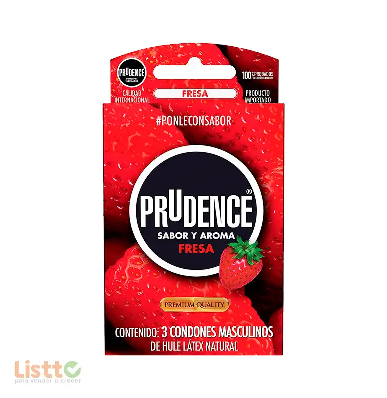 Preservativo Prudence Fresa 3 pz.