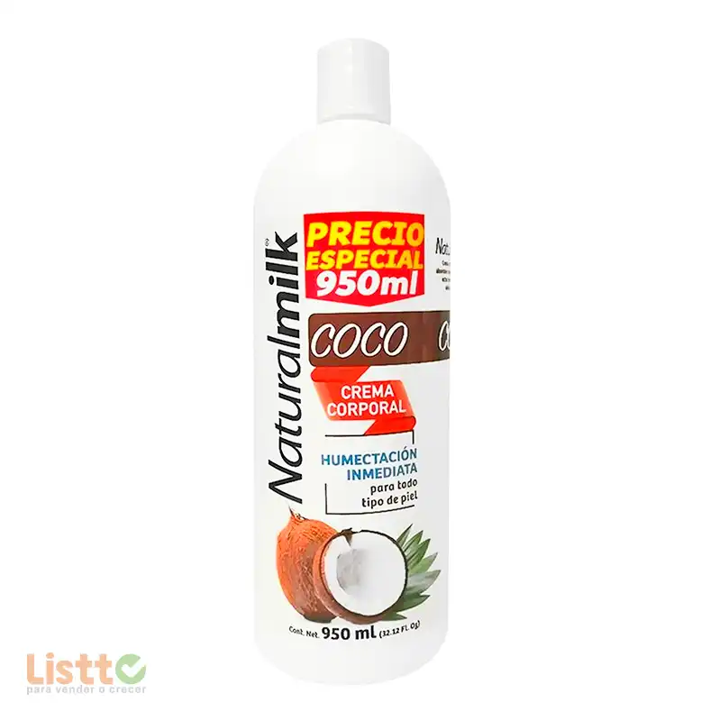 Crema Naturalmilk Coco 950 ml.