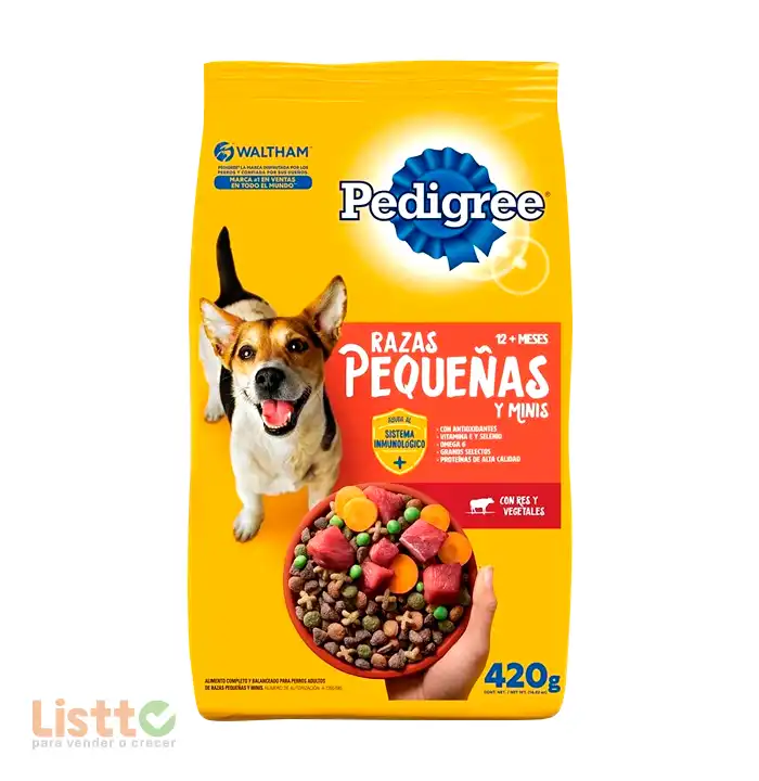 Alimento Pedigree Razas Pequeñas y Minis 420 gr.