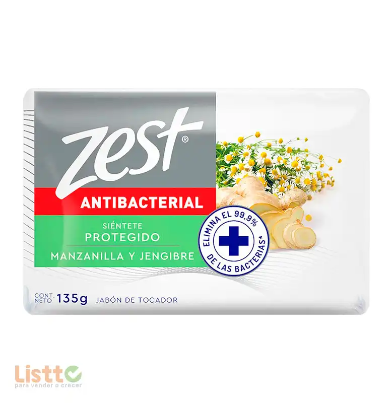 Jabón de Tocador Zest Manzanilla y Jengibre 150 gr.