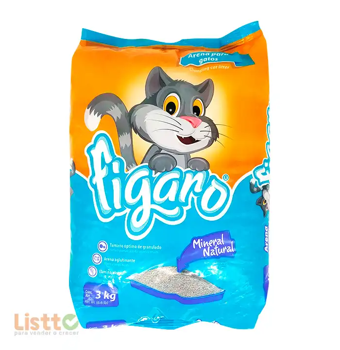 Arena para Gato Fígaro 3 kg.