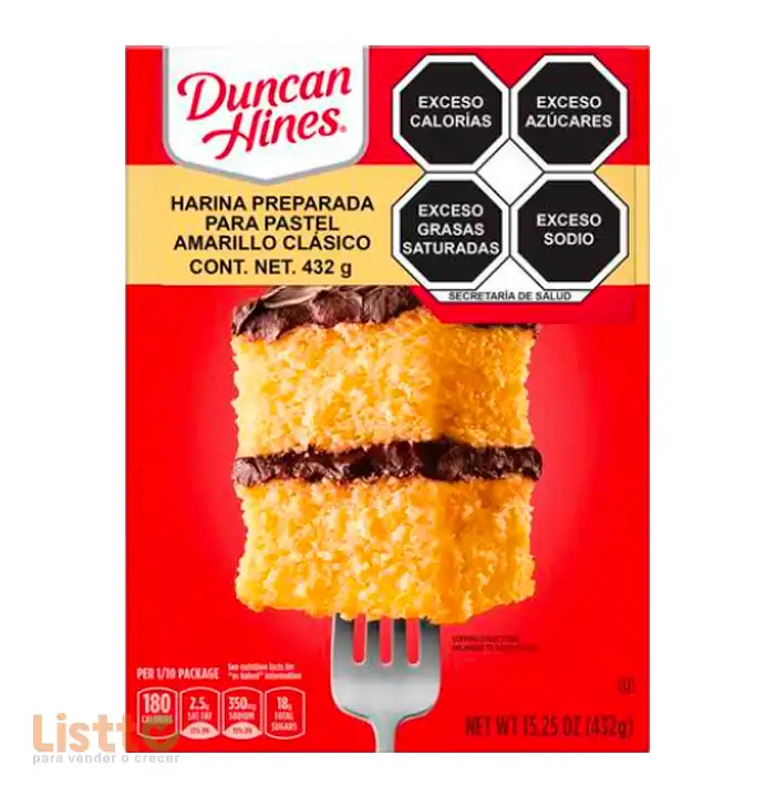 Harina Duncan Hines Vainilla Amarilla 432 gr.