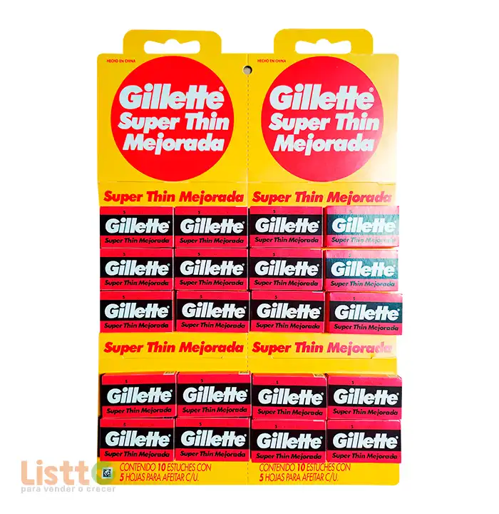 Hoja Gillette Súper Delgada Mejorada 5 pz.
