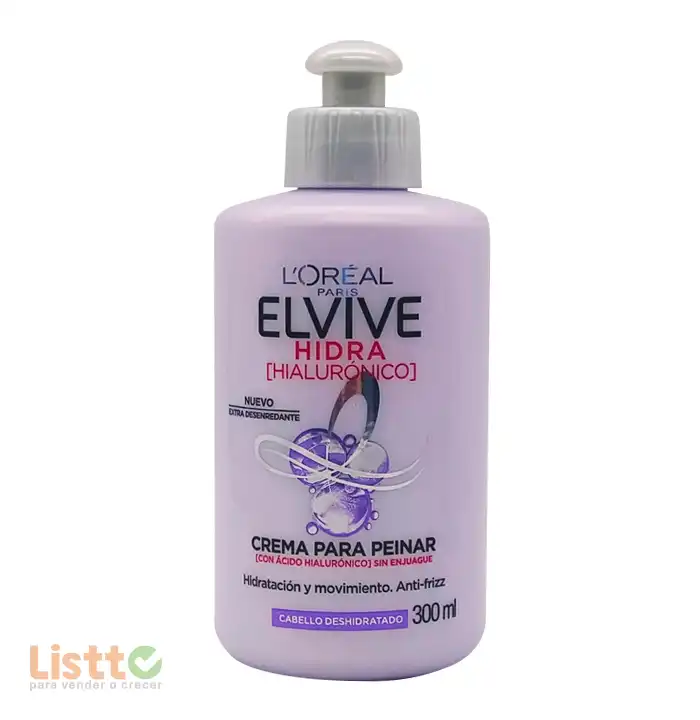 Crema para Peinar Elvive Hidra Hialurónico 300 ml.