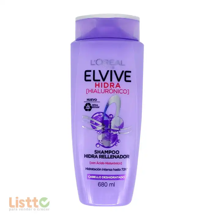 Shampoo LOreal Elvive Hidra Hialurónico 680 ml.