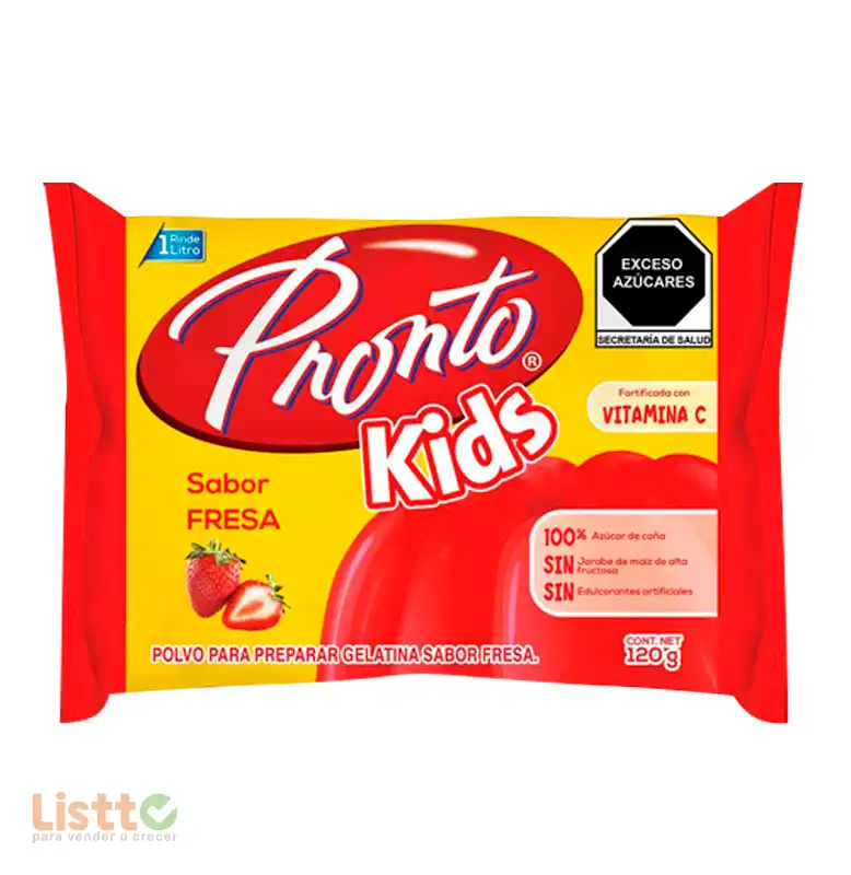 Gelatina Pronto Kids Fresa 120 gr.