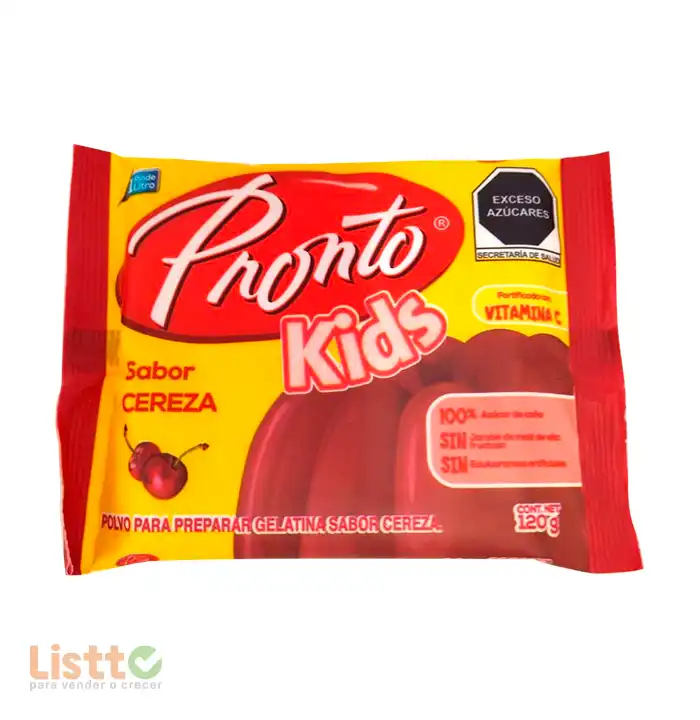 Gelatina Pronto Kids Cereza 120 gr.