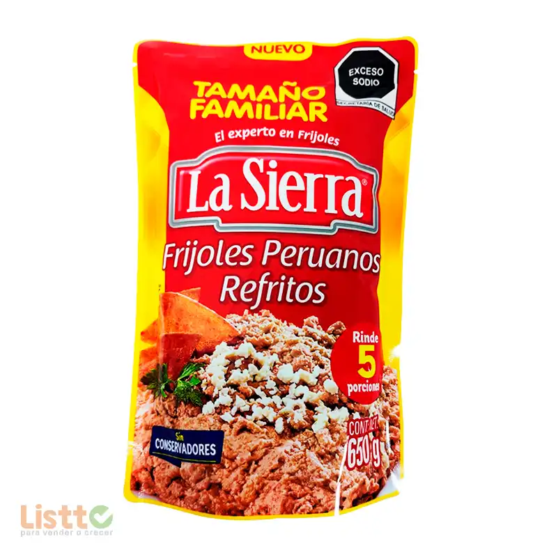 Frijol Peruano Refrito La Sierra Bolsa 650 g