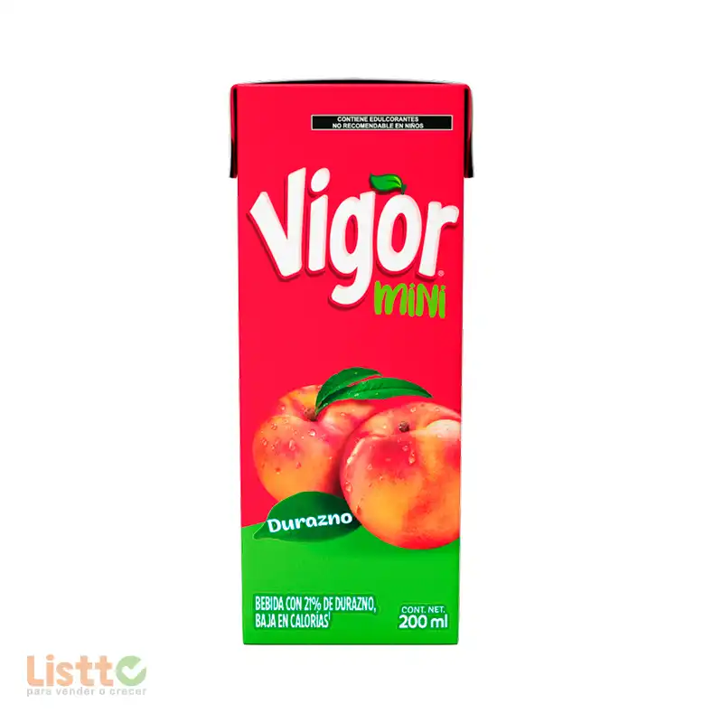 Bebida Vigor Durazno Mini Brick 200 ml.
