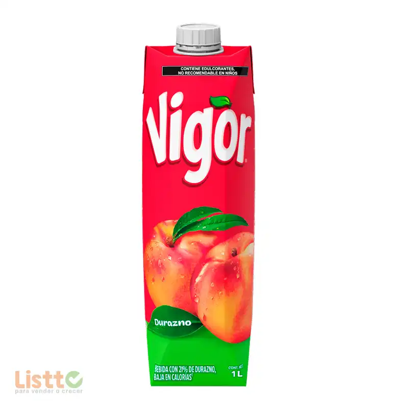 Bebida Vigor Durazno Tetra Brik 946 ml.