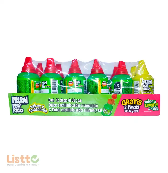 Dulce Pelon Pelo Rico Tamarindo Enchilado 10 Pz+2 Gratis