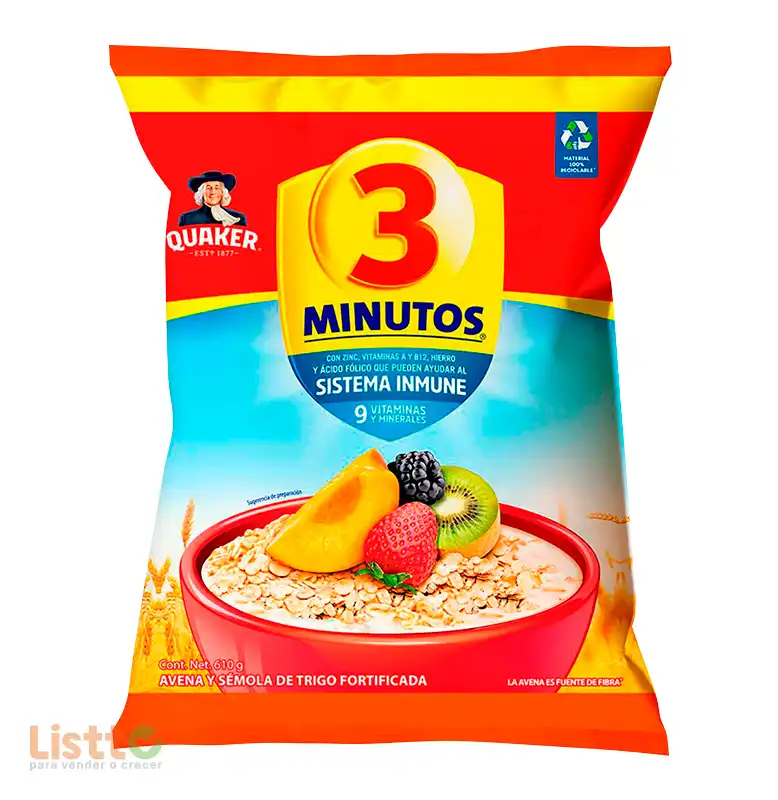 Avena 3 Minutos Bolsa 610 g