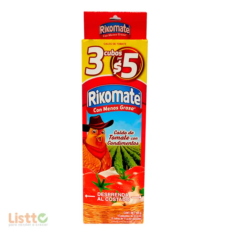 Caldo Rikomate Exhibidor 15/3 Pz.