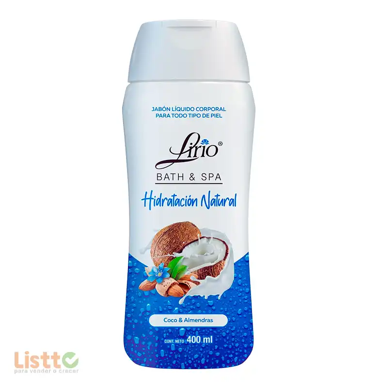 Jabon de Tocador Lirio Coco y Almendra Liquido 400 Ml.
