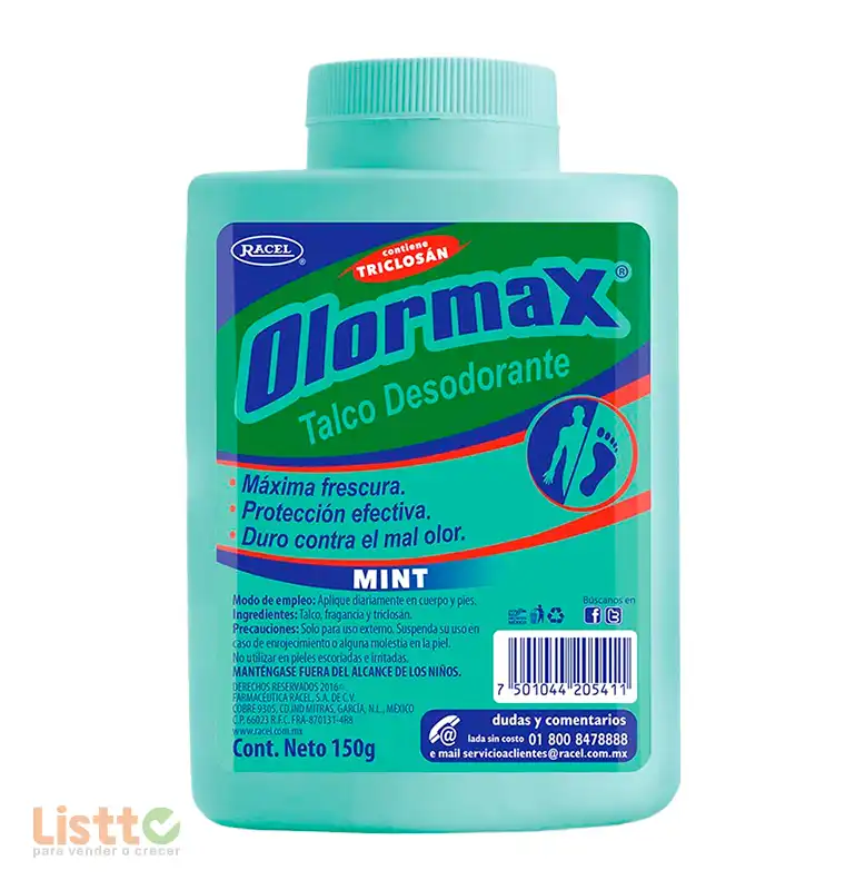 Talco Olormax Menta 150 g