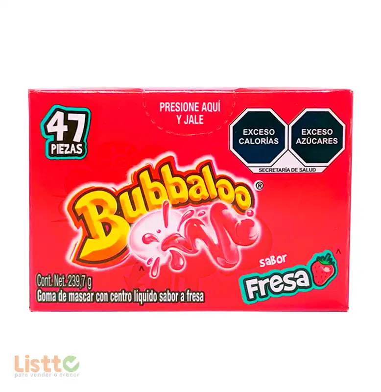 Chicle Bubbaloo Fresa 47/5.1 g
