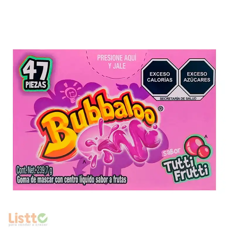 Chicle Bubbaloo Tuti Fruti 47/5.1 g