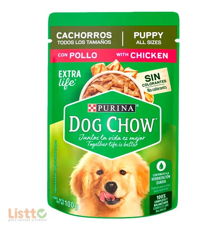 ALIMENTO PURINA DOG CHOW CACHORRO POLLO 100 GR.
