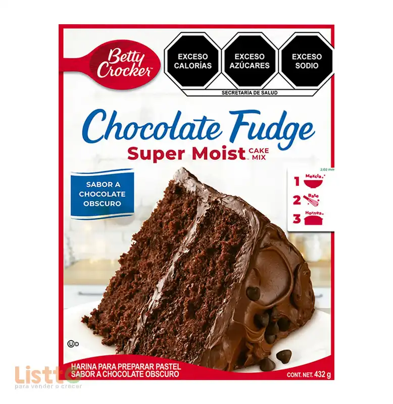 Harina para Pastel Betty Crocker Chocolate Fudge 375 Gr