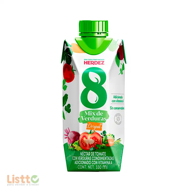 Jugo Herdez 8 Verduras Tetra Pack 330 ml