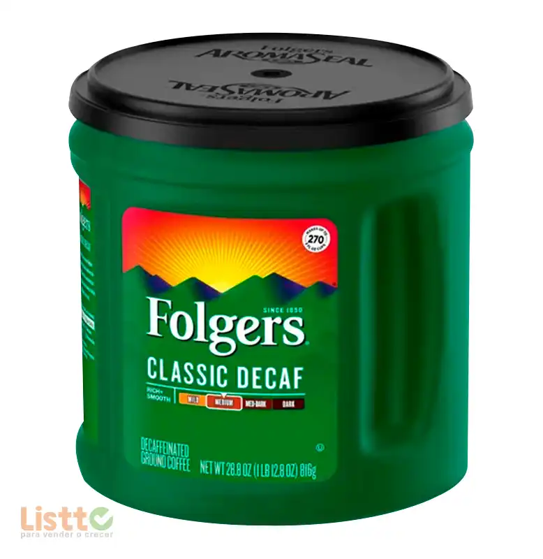 Café Folgers Descafeinado Molido 816 g