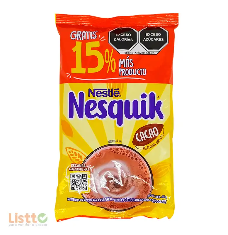 Nesquik Cacao Bolsa 357 Gr+15% Gratis